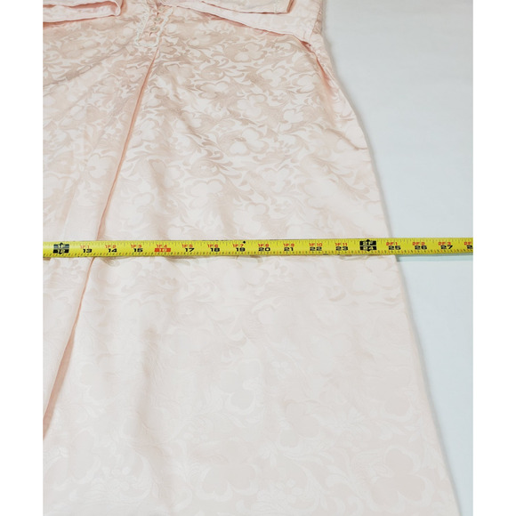Christian Dior Vintage Caftan House Coat Nightgown Womens Large Pink Lace 70s - Picture 10 of 11